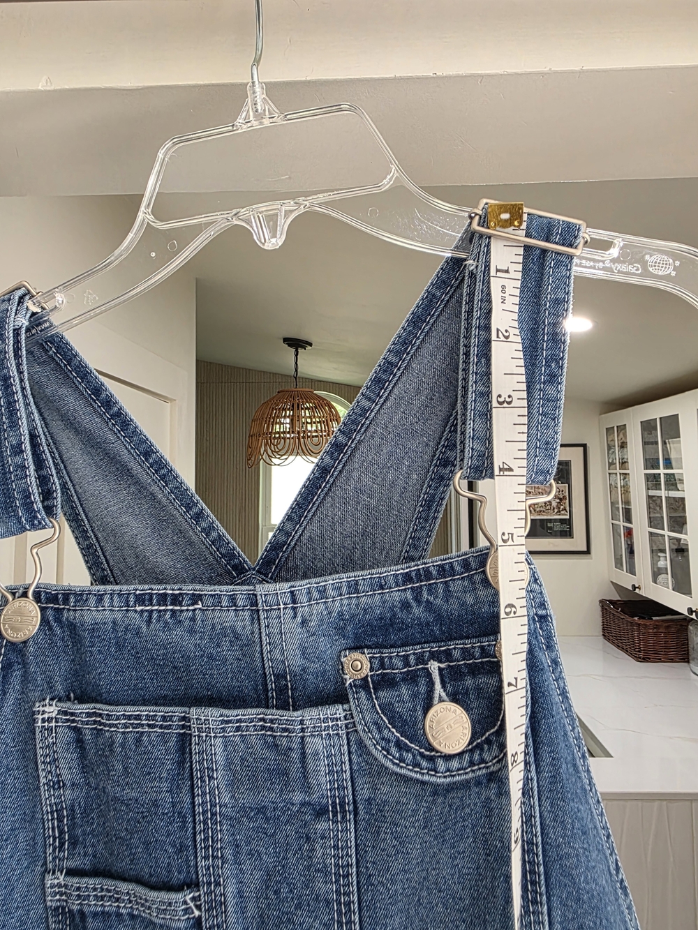 NWT!! BACK TO SCHOOL. Arizona Jean Company Blue Denim Overalls GIRLS MEDIUM. - Picture 13 of 16